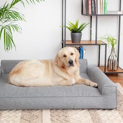 Лежак Doggy Glamour, L 78x53 см, серый цена и информация | Лежаки, домики | kaup24.ee
