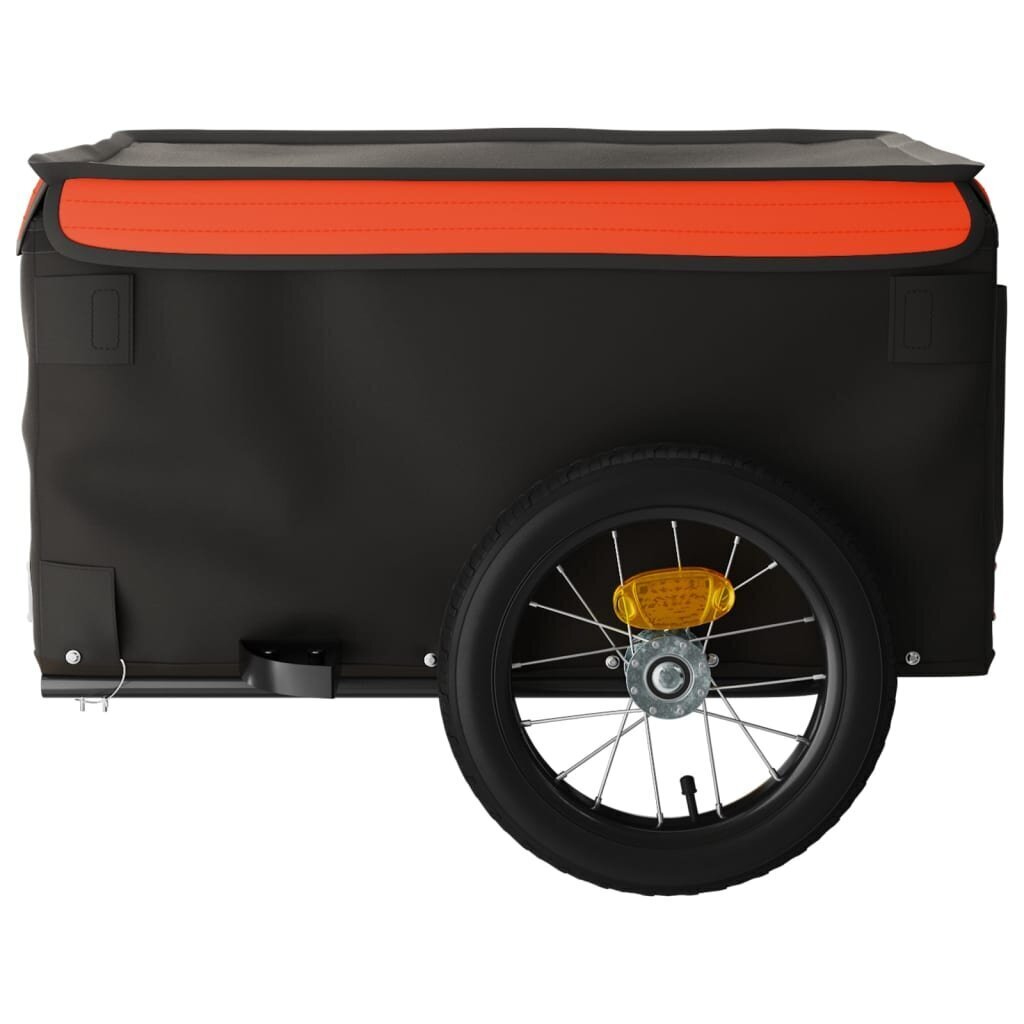 vidaXL jalgratta haagis, must ja oranž, 30 kg, raud hind ja info | Jalgrattakärud | kaup24.ee