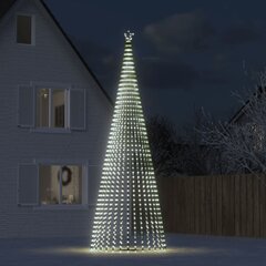 vidaXL koonusekujuline valgustusega jõulupuu 1544 LEDi külm valge hind ja info | Jõulukaunistused | kaup24.ee