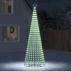 vidaXL koonusekujuline valgustusega jõulupuu, 688 LEDi, soe valge hind ja info | Jõulukaunistused | kaup24.ee