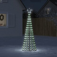 vidaXL koonusekujuline valgustusega jõulupuu, 275 LEDi, külm valge hind ja info | Jõulukaunistused | kaup24.ee