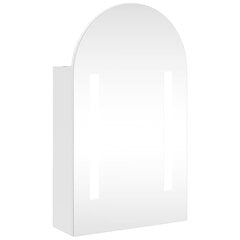 vidaXL LED-valgustusega vannitoa peegelkapp, valge, 42 x 13 x 70 cm hind ja info | Vannitoakapid | kaup24.ee