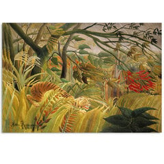 Репродукция Анри Руссо Нападение в джунглях (1891) цена и информация | Картины, живопись | kaup24.ee