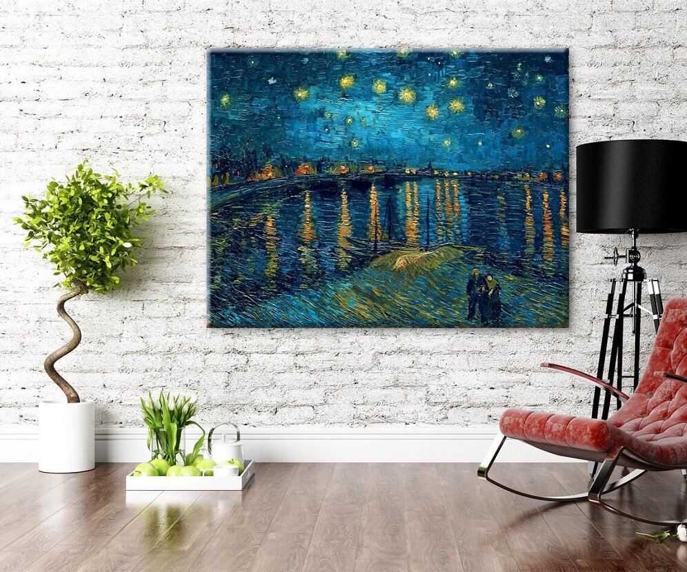 Reproduktsioon Vincent van Gogh Starry Night Over the Rhône (1888) цена и информация | Seinapildid | kaup24.ee