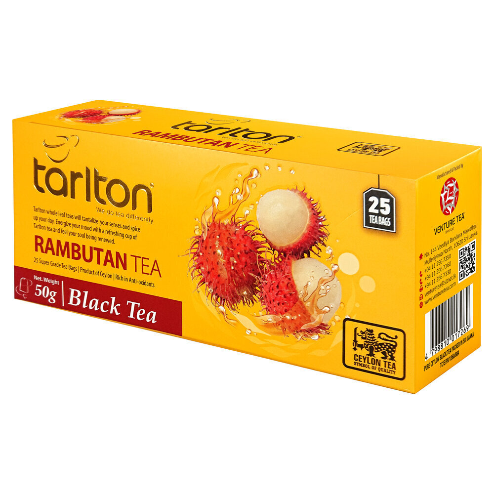 Tseiloni must tee Rambutan Tarlton, 50g цена и информация | Tee | kaup24.ee