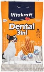 Лакомство для собак Vitakraft Dental Sticks 3в1 цена и информация | Лакомства для собак | kaup24.ee