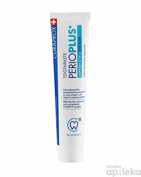 0,09% kloorheksidiini ja hüaluroonhappega hambapasta Curaprox PERIO PLUS+ SUPPORT, 75 ml hind ja info | Suuhügieen | kaup24.ee