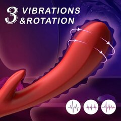 Женский вибратор - массажёр 3в1 Rose Series цена и информация | Вибраторы | kaup24.ee
