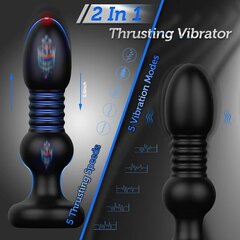 Anaalvibraator – masseerija puldiga Dark Red Brand hind ja info | Vibraatorid | kaup24.ee