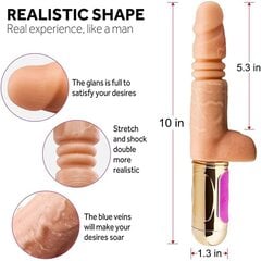 Realistlik dildo - Vibraator Dark Red Brand hind ja info | Vibraatorid | kaup24.ee