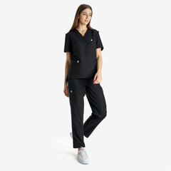 Медицинские женские брюки Tamen, чёрные цена и информация | Медицинская одежда | kaup24.ee