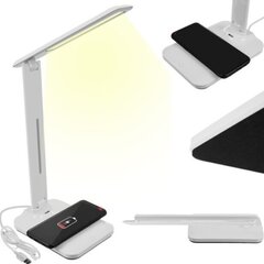 LED laualamp induktiivse laadijaga, valge hind ja info | Laualambid | kaup24.ee