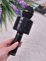 Karaoke mikrofon, häält muutvate efektidega, juhtmeta Bluetooth-mikrofon, must цена и информация | Развивающие игрушки | kaup24.ee