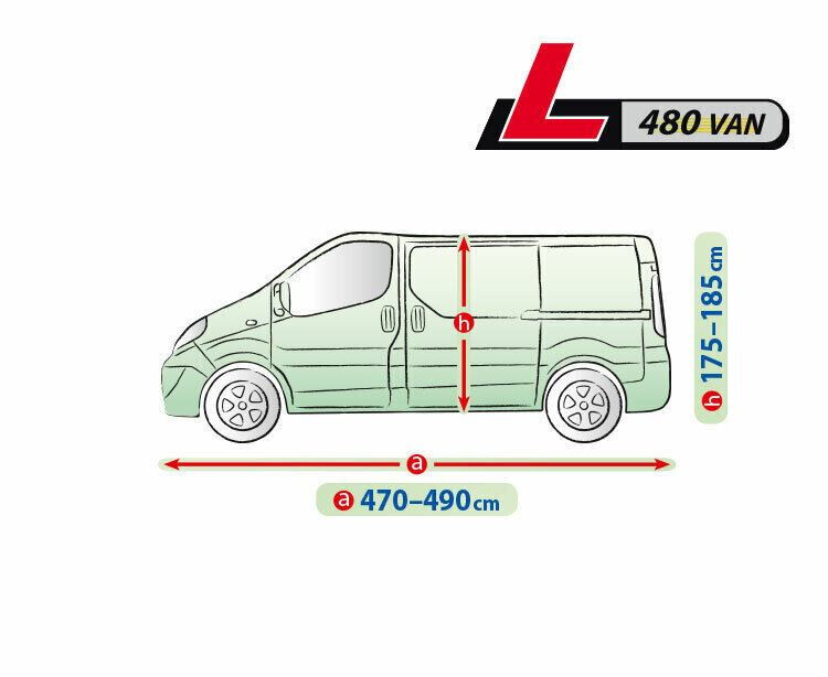 Väikebuss autokate 470-490cm Kegel-Blazusiak L480 Van Kegel-Blazusiak 5-4154-248-3020 hind ja info | Lisaseadmed | kaup24.ee