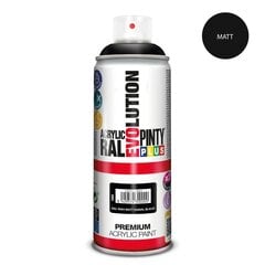 Aerosool akrüülvärv must matt RAL 9004 PintyPlus Evolution 400ml цена и информация | Краска | kaup24.ee