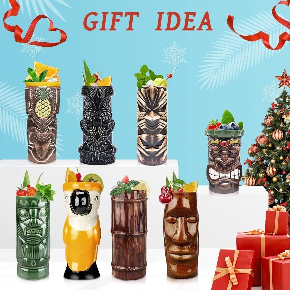 Klaaside komplekt Tiki Mug, 8 tk hind ja info | Klaasid, tassid ja kannud | kaup24.ee