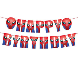 Гирлянда Happy Birthday Человек-паук (Spiderman), 1 шт. цена и информация | Праздничные декорации | kaup24.ee