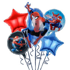 Fooliumist õhupallide komplekt Ämblikmees ( Spiderman ) AYD230510-4, 5 tk hind ja info | Õhupallid | kaup24.ee