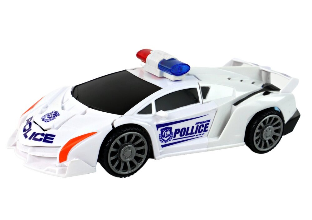 Politseiauto - robot 2in1, valge цена и информация | Poiste mänguasjad | kaup24.ee
