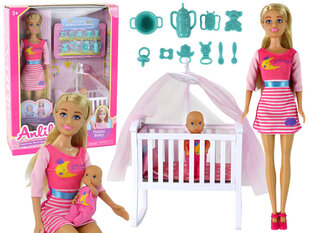 Кукла Anlily Mummy с ребенком и другими аксессуарами цена и информация | Игрушки для девочек | kaup24.ee