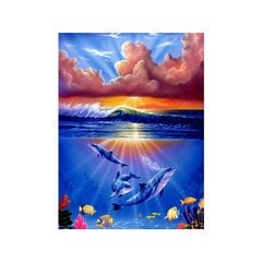Набор алмазной мозаики "Дельфины и рыбки" цена и информация | Алмазная мозаика | kaup24.ee
