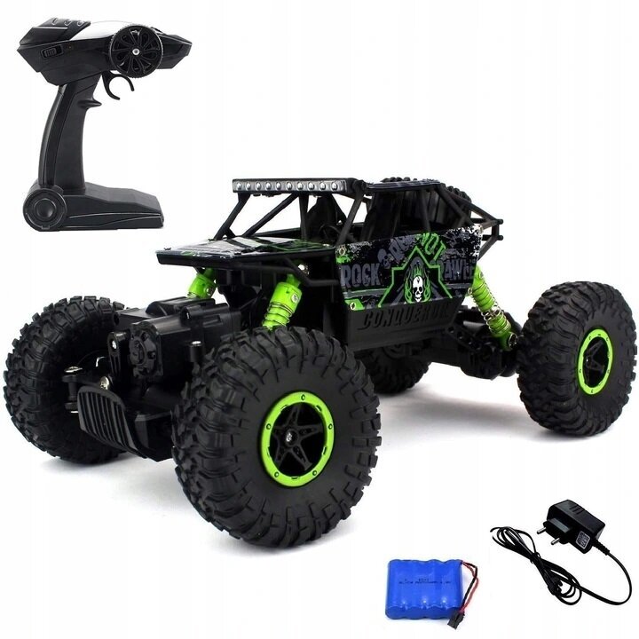 RC auto Rock Crawler, roheline hind ja info | Poiste mänguasjad | kaup24.ee