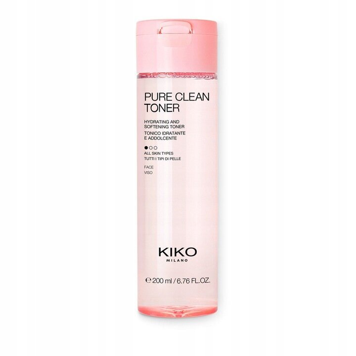 Niisutav näotoonik Kiko Milano Pure Clean, 200ml цена и информация | Näopuhastusvahendid | kaup24.ee