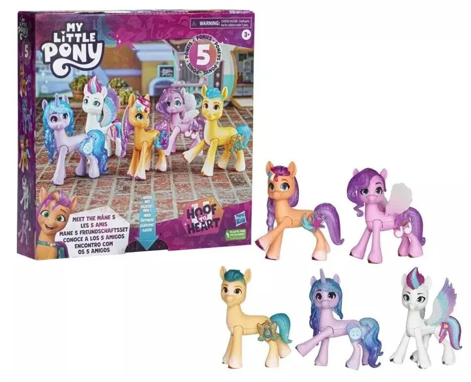 Hasbro My Little Pony: kabja süda - Meet Mane 5 (F3327) hind ja info | Tüdrukute mänguasjad | kaup24.ee