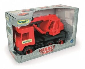 Красный кран, средний грузовик 38 см в картонной коробке цена и информация | Развивающий мелкую моторику - кинетический песок KeyCraft NV215 (80 г) детям от 3+ лет, бежевый | kaup24.ee