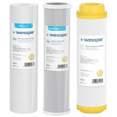 Оригинальный фильтр Wessper PP Foam, Carbon Block, Water Softening Cartidge, 3 шт. цена и информация | Герметик / клей Fischer Ms, 290 мл | kaup24.ee