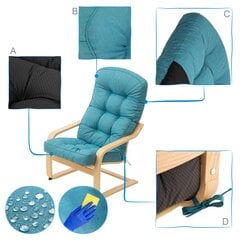 Подушка для кресла Hobbygarden Ikar, голубая цена и информация | Подушки, наволочки, чехлы | kaup24.ee