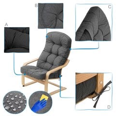 Подушка на кресло Hobbygarden Ikar, серая цена и информация | Подушки, наволочки, чехлы | kaup24.ee