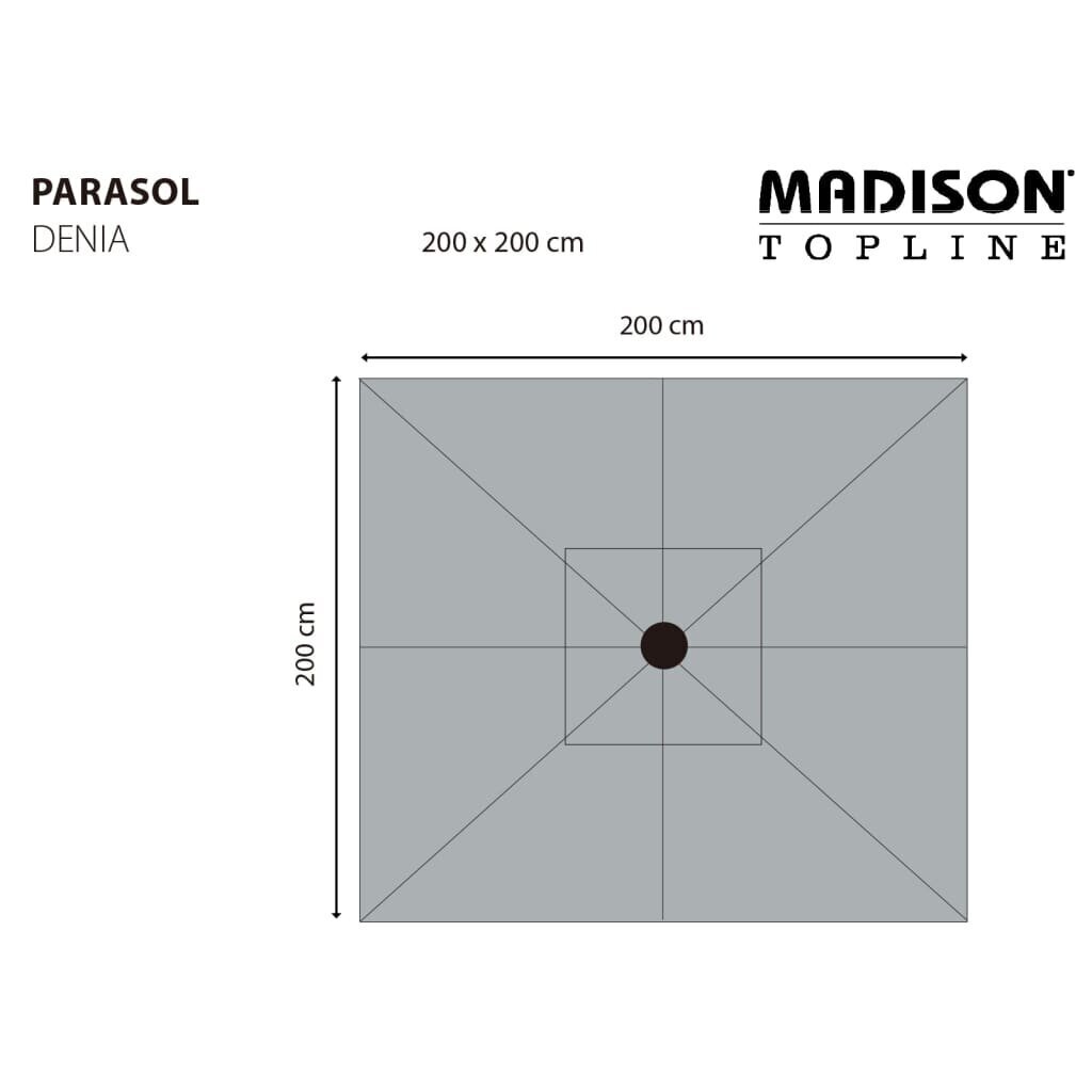 Madison päikesevari "Denia", 200 x 200 cm, helebeež цена и информация | Päikesevarjud, markiisid ja alused | kaup24.ee