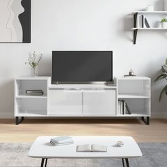 vidaXL telerikapp, kõrgläikega valge, 160 x 35 x 55 cm, tehispuit hind ja info | TV alused | kaup24.ee