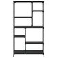 vidaXL raamaturiiul, must, 99x35,5x176 cm, tehispuit ja teras hind ja info | Riiulid | kaup24.ee
