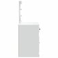 vidaXL LED-valgustusega tualettlaud, valge, 90 x 42 x 132,5 cm hind ja info | Meigilauad | kaup24.ee