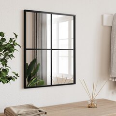 vidaXL seinapeegel, must, 40 x 50 cm, ristkülikukujuline, raud hind ja info | Peeglid | kaup24.ee