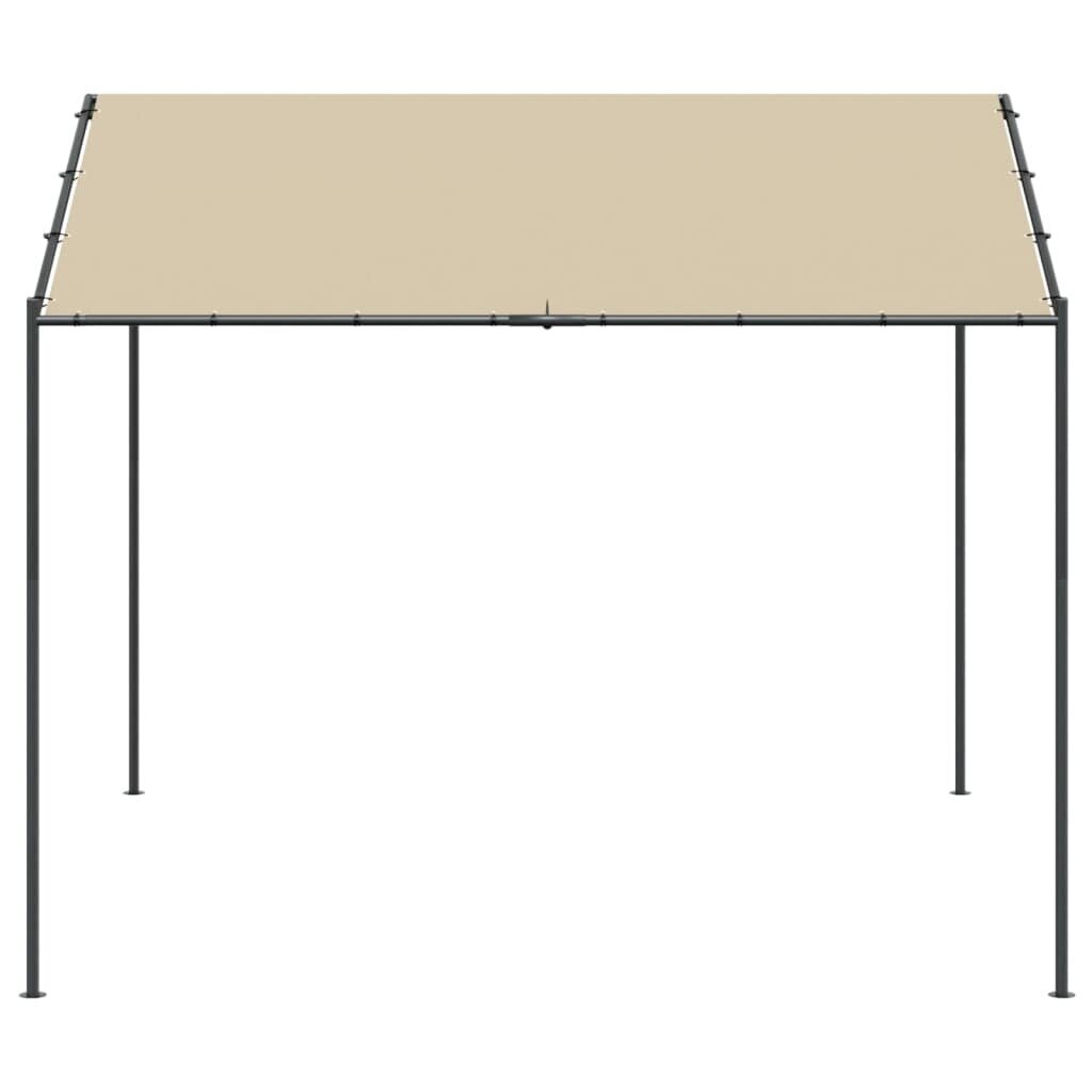 vidaXL varjualune, beež, 3 x 3 m, teras ja kangas hind ja info | Varikatused ja aiapaviljonid | kaup24.ee