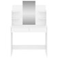 vidaXL peegliga tualettlaud, valge, 96 x 39 x 142 cm hind ja info | Tualettlauad | kaup24.ee