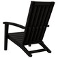 vidaXL aia Adirondack toolid 2 tk, must, polüpropüleen hind ja info | Aiatoolid | kaup24.ee