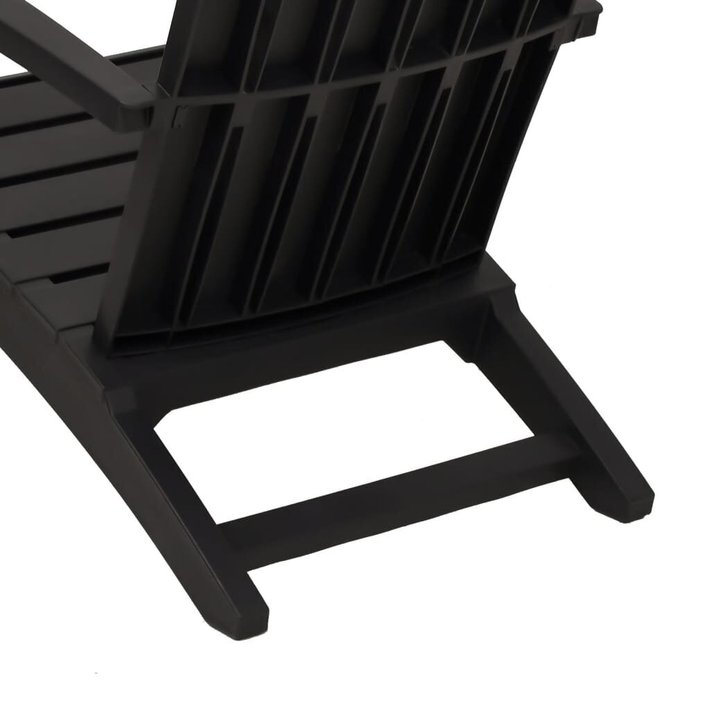 vidaXL aia Adirondack toolid 2 tk, must, polüpropüleen цена и информация | Aiatoolid | kaup24.ee