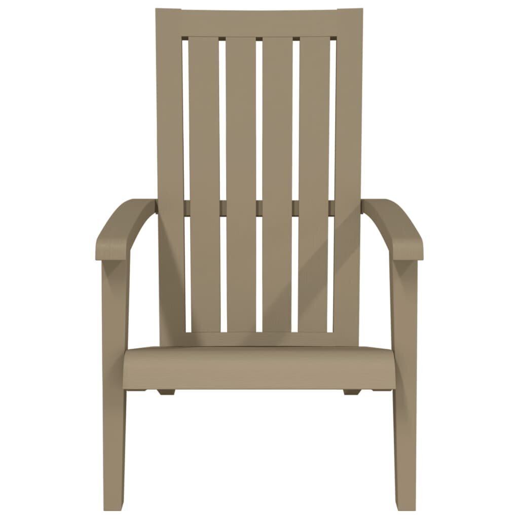 vidaXL aia Adirondack toolid 2 tk, helepruun, polüpropüleen hind ja info | Aiatoolid | kaup24.ee