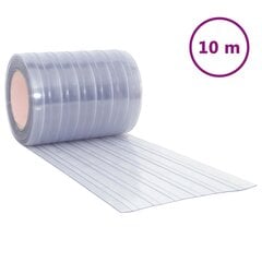 vidaXL uksekardin, läbipaistev, 300 mm x 1,6 mm 10 m, PVC цена и информация | Дверные петли и другие принадлежности | kaup24.ee