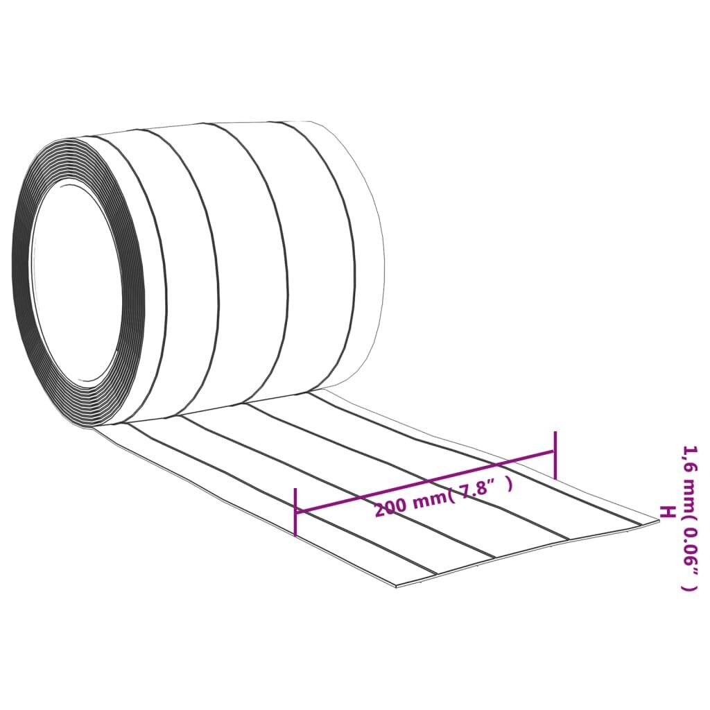 vidaXL uksekardin, läbipaistev, 200 mm x 1,6 mm 50 m, PVC цена и информация | Ukse hinged, tarvikud | kaup24.ee