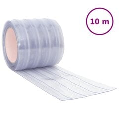 vidaXL uksekardin läbipaistev 200 mm x 1,6 mm 10 m PVC цена и информация | Дверные петли и другие принадлежности | kaup24.ee