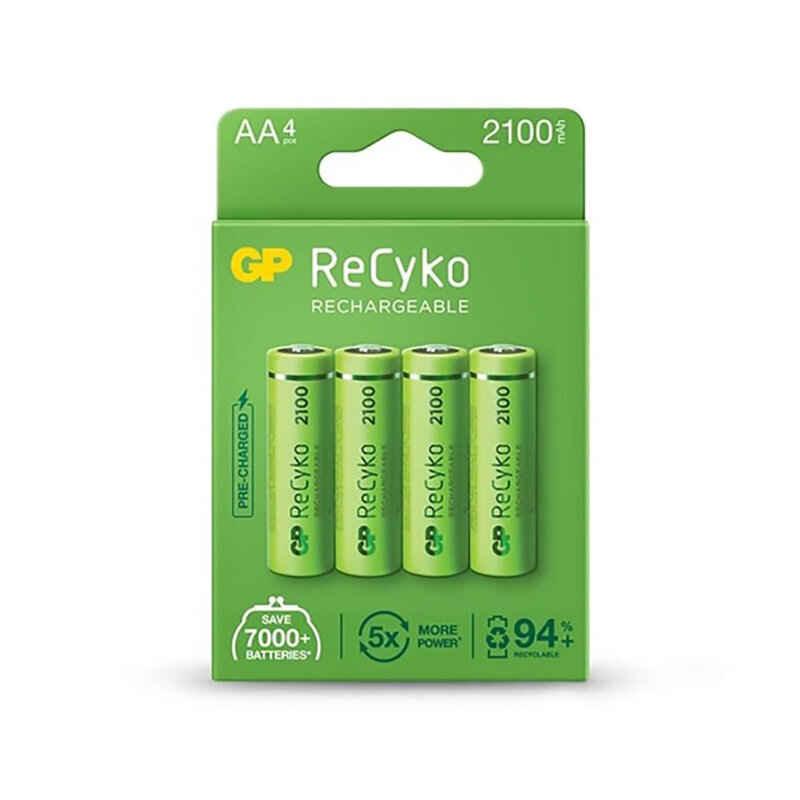 Laetavad patareid GP ReCyko AA 2100mAh, 4tk hind ja info | Patareid | kaup24.ee