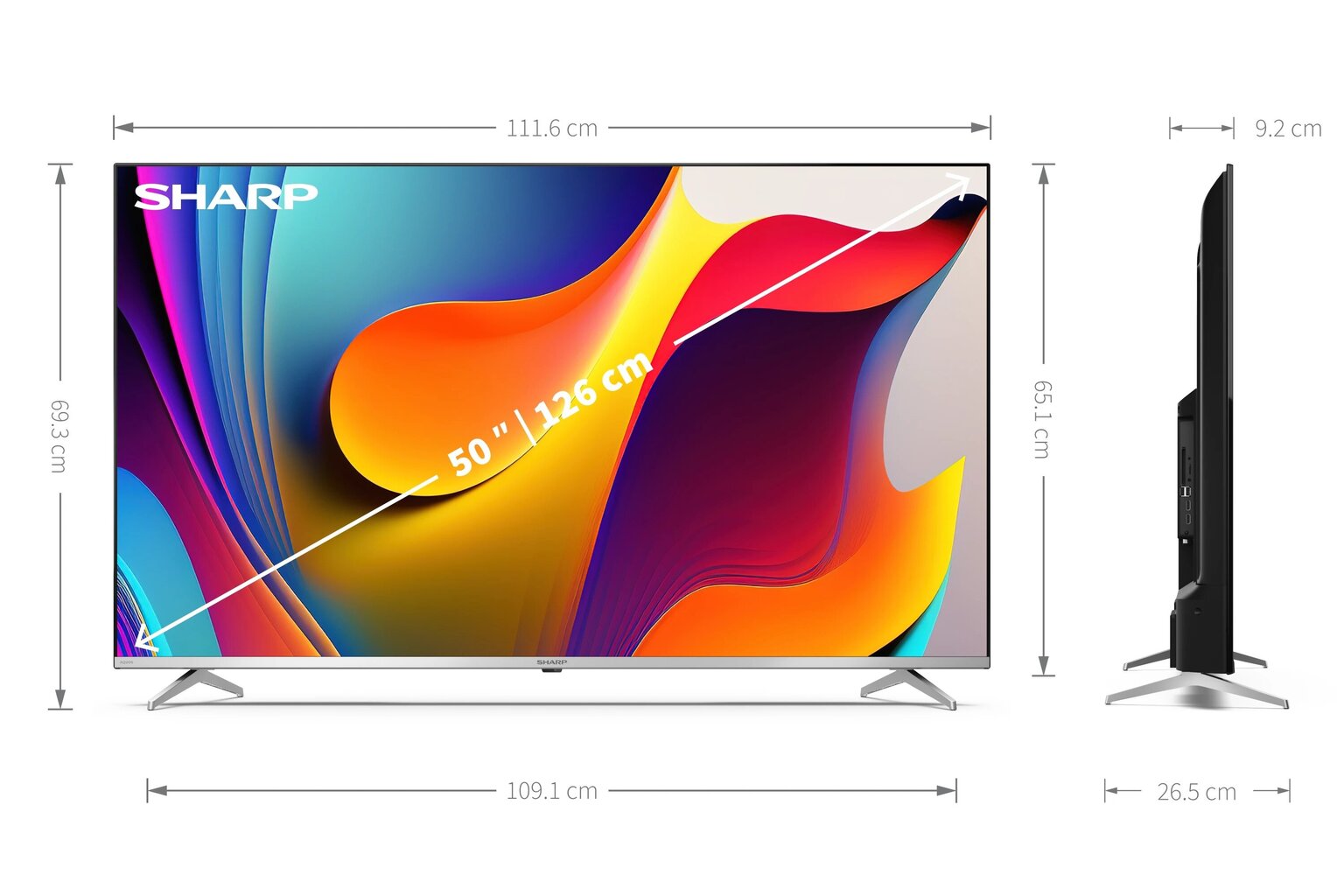 Sharp 50FP1EA цена и информация | Telerid | kaup24.ee