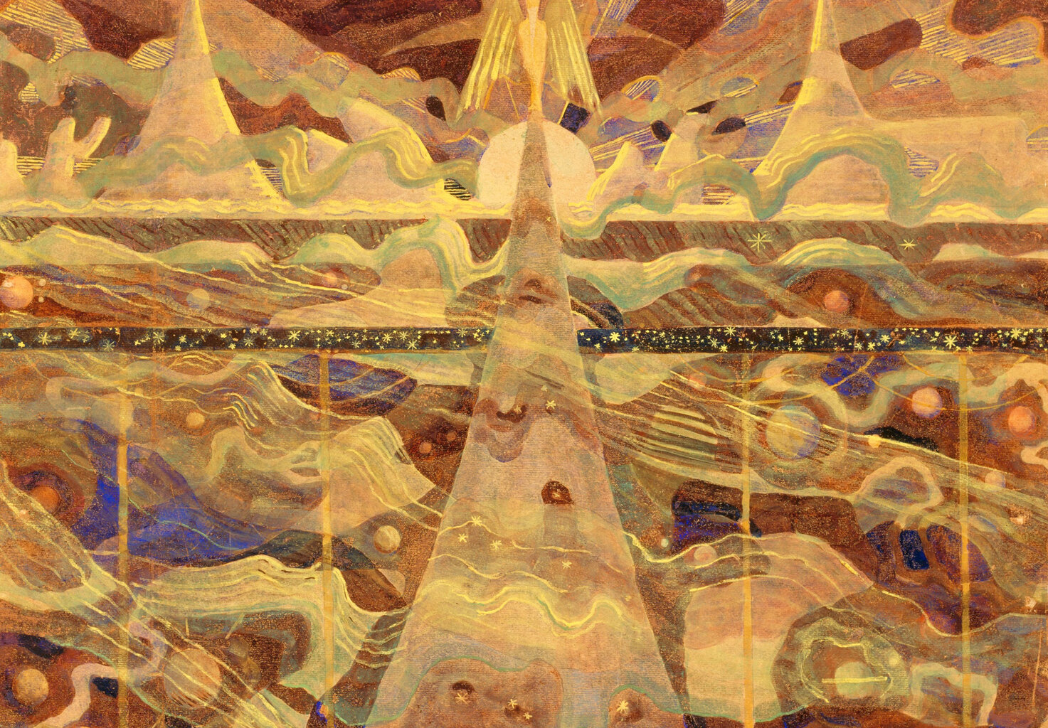 Reproduktsioon Tähesonaat Allegro, 1908, Mikalojus Konstantinas Čiurlionis, 40x35 cm цена и информация | Seinapildid | kaup24.ee