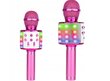 Bluetooth karaokemikrofon LED valgustusega Manta, roosa цена и информация | Arendavad mänguasjad | kaup24.ee