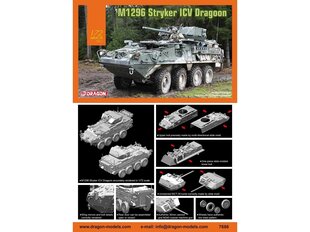 Dragon - M1296 Stryker ICV Dragoon, 1/72, 7686 цена и информация | Конструкторы и кубики | kaup24.ee